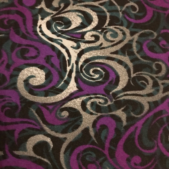 Plus Curvy Leggings Plum Swirl One Size New - Picture 2 of 3